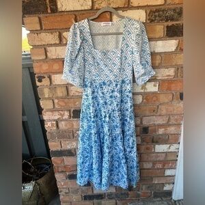 Goodnight Macroon Square Neck Floral Maxi Dress